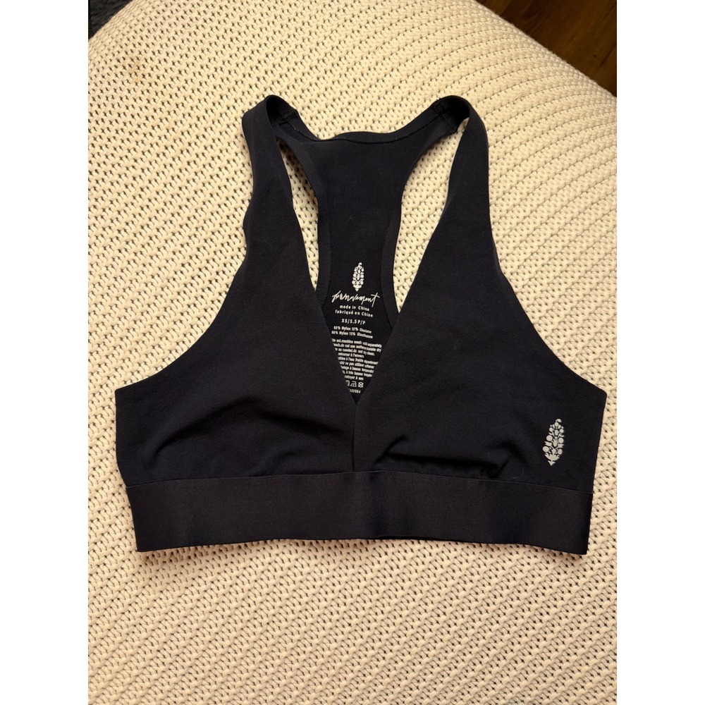 Free People Movement Free-To-Be Bra Black Racerback Sports Bra XS